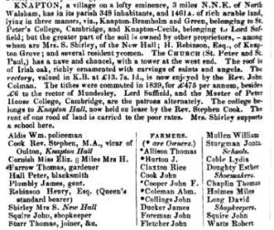 Knapton residents, 1845