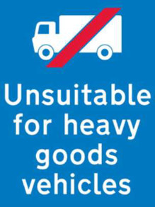 Unsuitable for HGV sign image