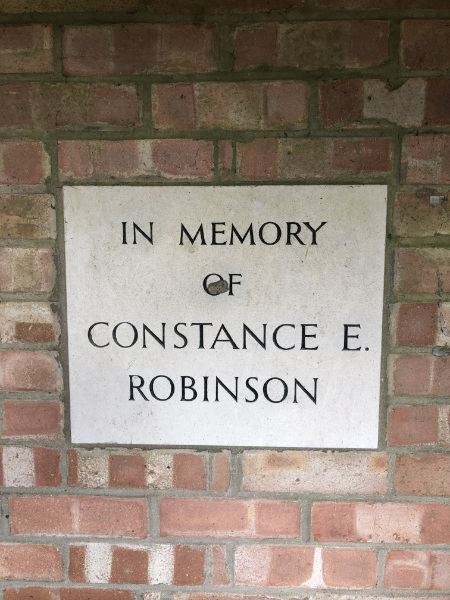 Memorial Plaque to Constance Robinson