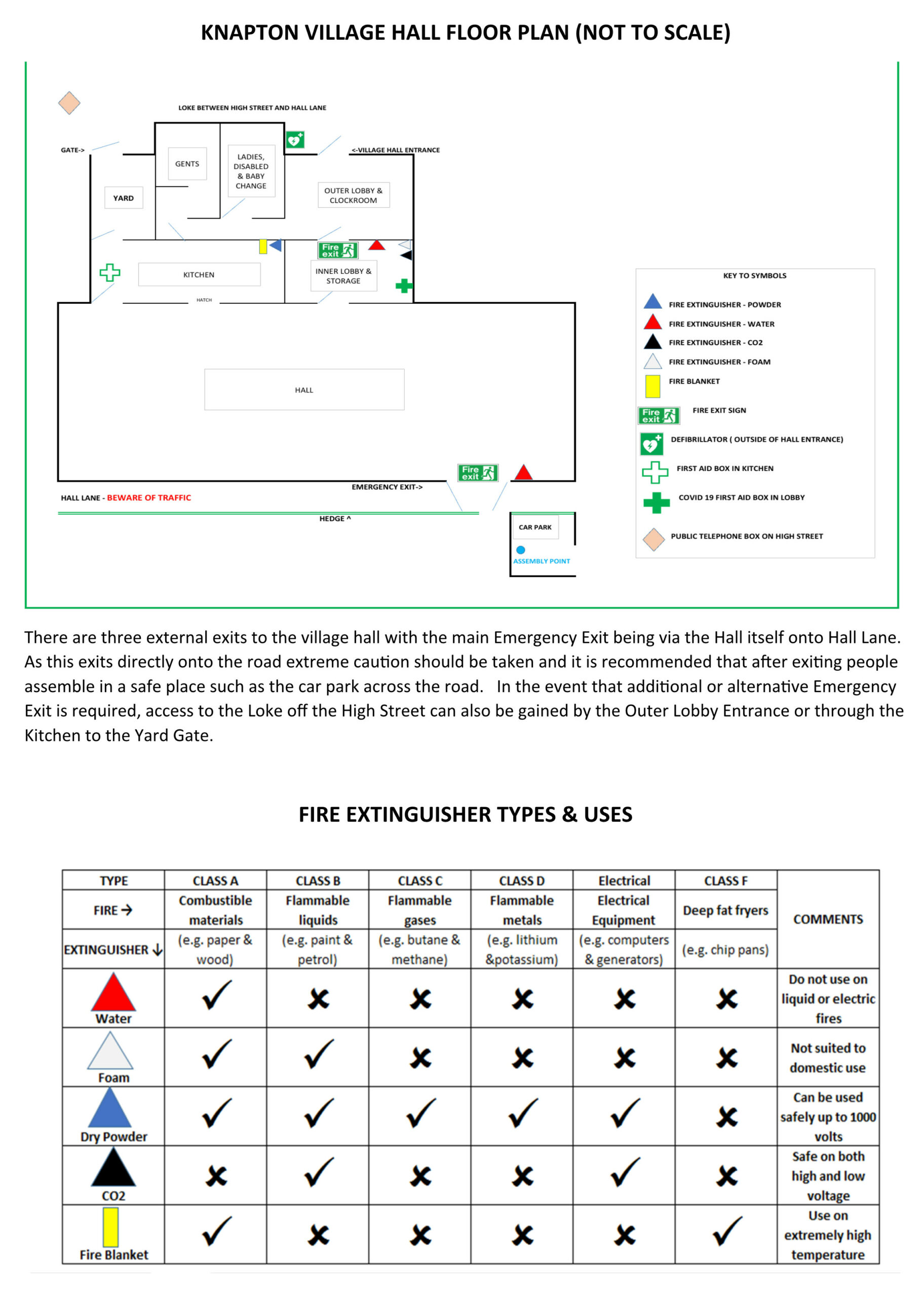 Knapton Village Hall Floor Plan