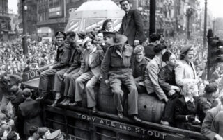 Trafalgar Square, London on VE Day