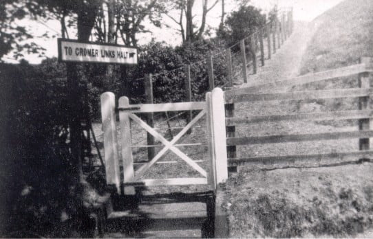 Cromer-Links-Halt-1923 Overstrand from Repps Hill 1900s Old postcard
