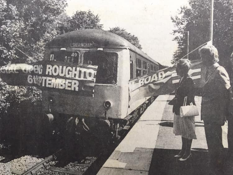 Opening-Day-pf-Roughton-Road-Halt-station Opening Day for Roughton Road Halt 1985