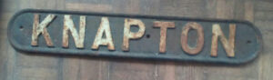 Seatback-from-the-only-bench-at-Knapton-station the seat back from the only bench on Knapton Station's platform