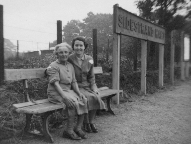 Sidestrand-Halt-1951 Two ladies waiting at Sidestrand Halt in 1951