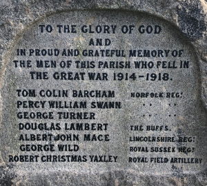 War Memorial inscription 1914-18